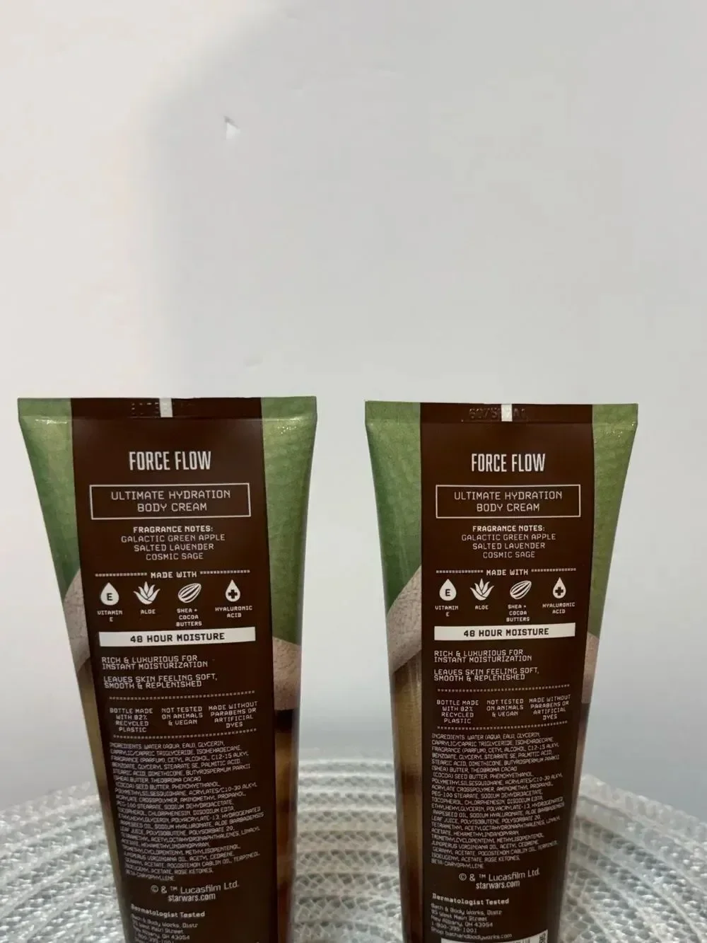 BBW Star Wars Mandalorian Grogu Force Flow Body Cream Set of 2 NWT